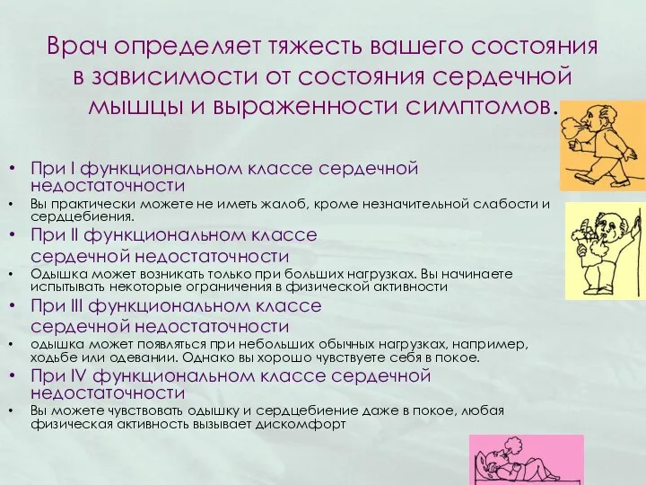 Врач определяет тяжесть вашего состояния в зависимости от состояния сердечной мышцы