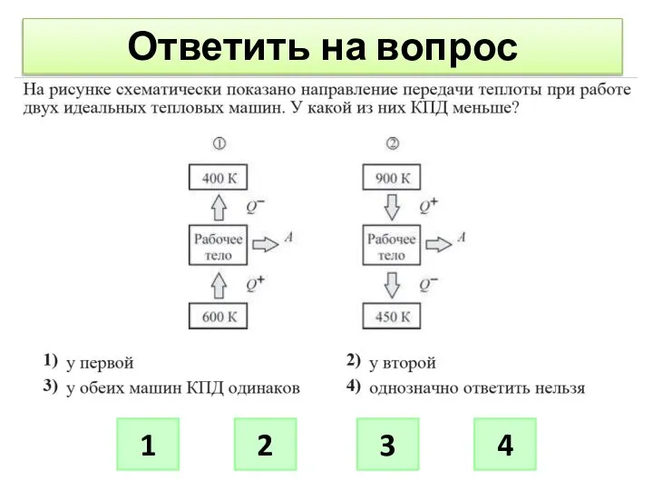 Ответить на вопрос 1 2 3 4