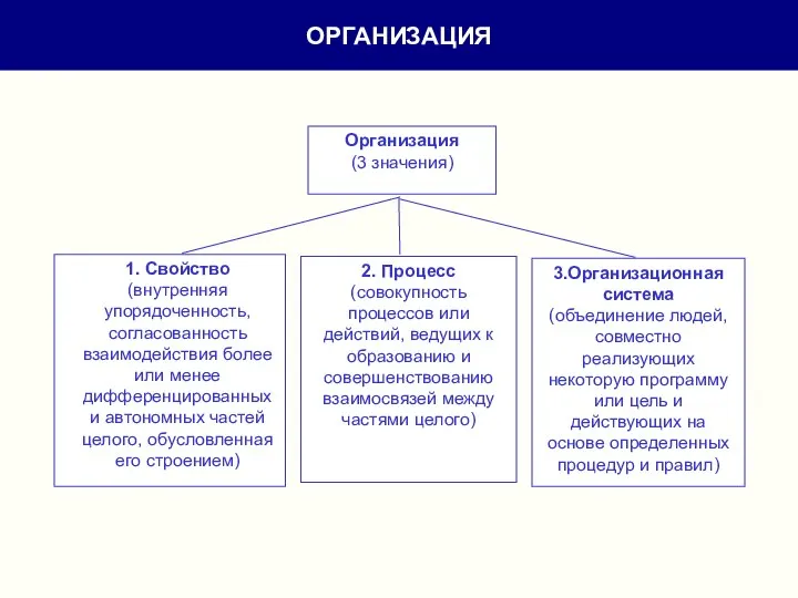 ОРГАНИЗАЦИЯ