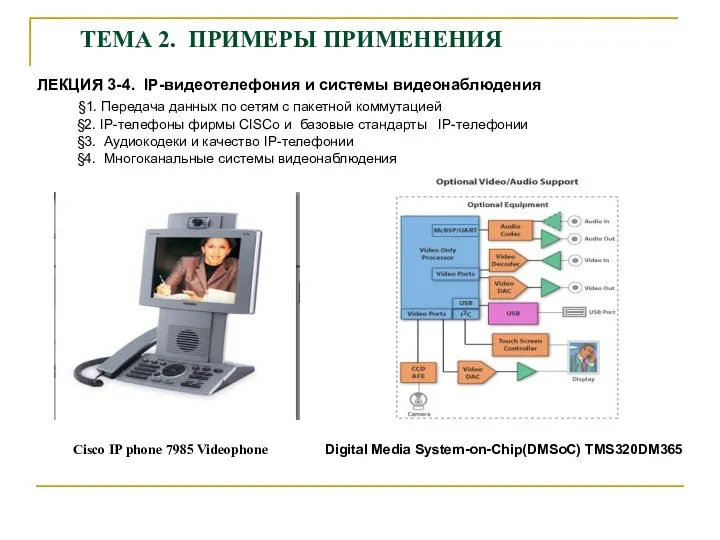 ЛЕКЦИЯ 3-4. IP-видеотелефония и системы видеонаблюдения §1. Передача данных по сетям