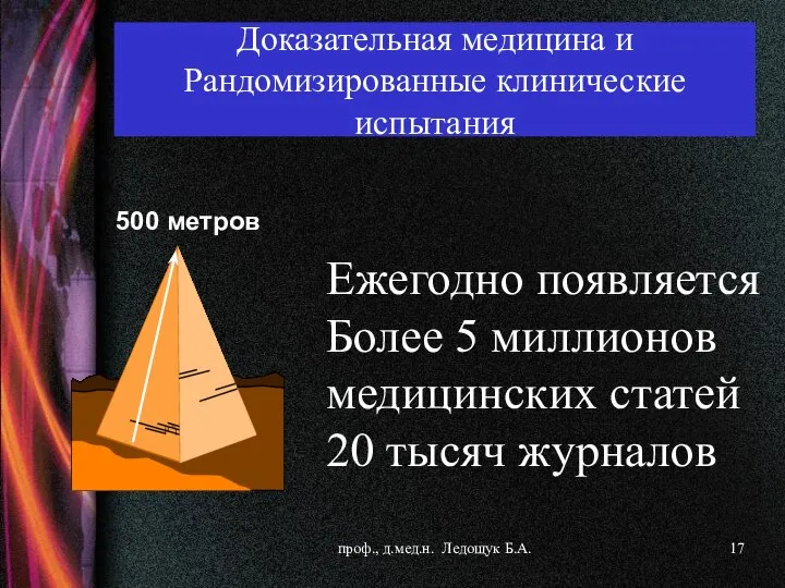 Доказательная медицина и Рандомизированные клинические испытания 500 метров Ежегодно появляется Более