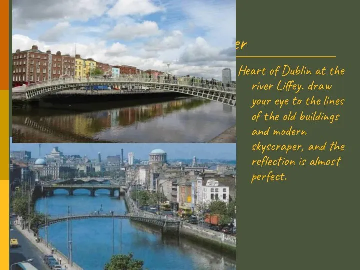 Liffey River Heart of Dublin at the river Liffey. draw your