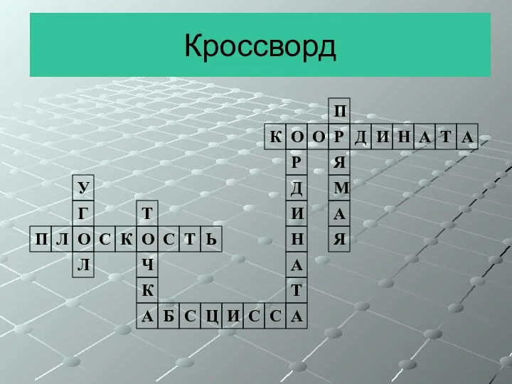 Кроссворд Л О С К О С Т Ь Г Л