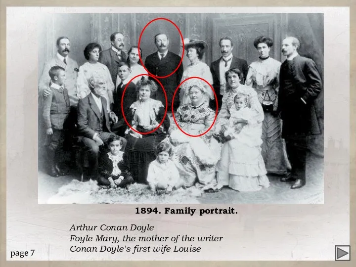 1894. Family portrait. Arthur Conan Doyle Foyle Mary, the mother of