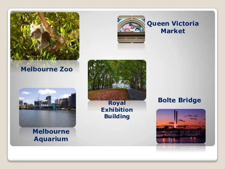 Queen Victoria Market Melbourne Zoo Melbourne Aquarium Bolte Bridge Royal Exhibition Building