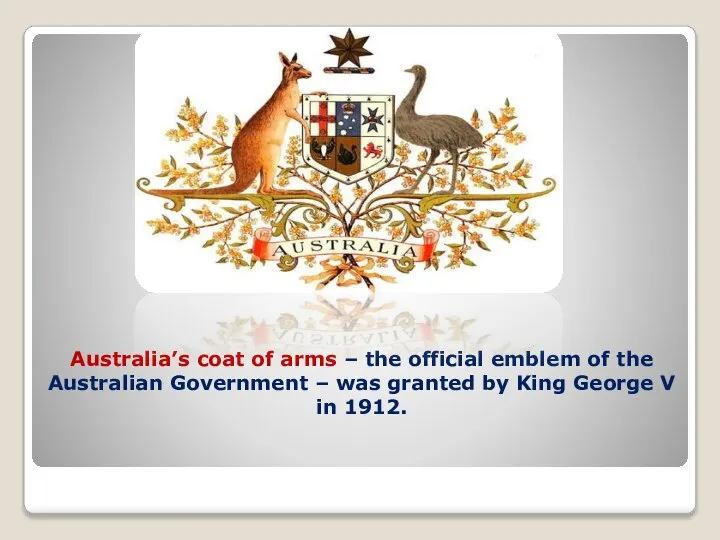 Australia’s coat of arms – the official emblem of the Australian