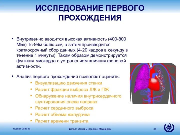 Часть 0: Основы Ядерной Медицины Внутривенно вводится высокая активность (400-800 МБк)