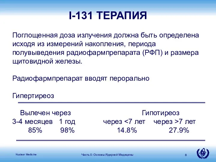 Поглощенная доза излучения должна быть определена исходя из измерений накопления, периода