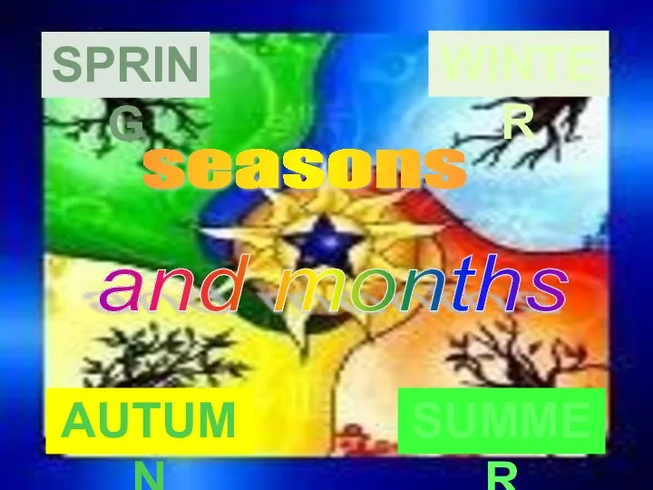 SUMMER SPRING AUTUMN WINTER seasons and months