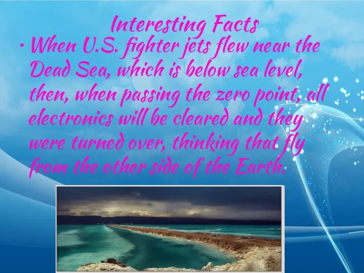 Interesting Facts When U.S. fighter jets flew near the Dead Sea,