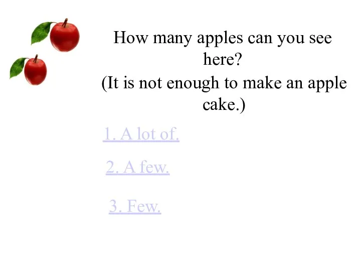 How many apples can you see here? 1. A lot of.