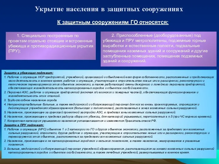 К защитным сооружениям ГО относятся: 2. Приспособленные (дооборудованные) под убежища и