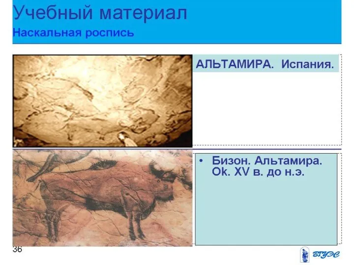 Заголовок Первая строка Вторая строка Третья строка Учебный материал Наскальная роспись