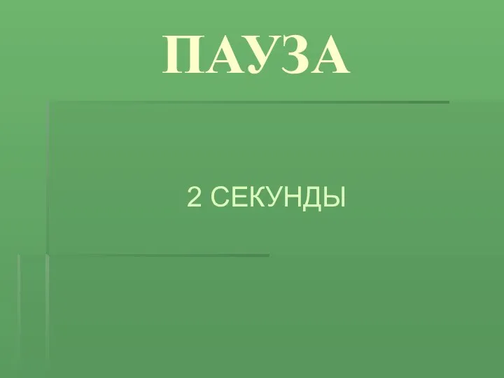 ПАУЗА 2 СЕКУНДЫ