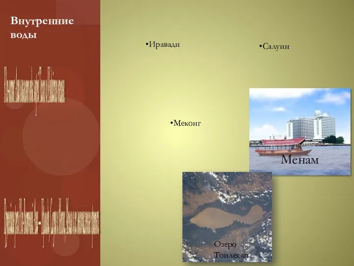 Юго-восток Азии омывают воды морей Тихого и Индийского океанов. Крупнейшие реки