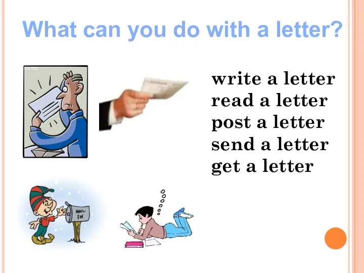 write a letter read a letter post a letter send a