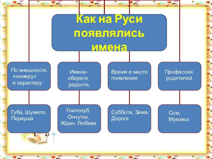 По внешности, «номеру» и характеру Имена-обереги, радости, Время и место появления