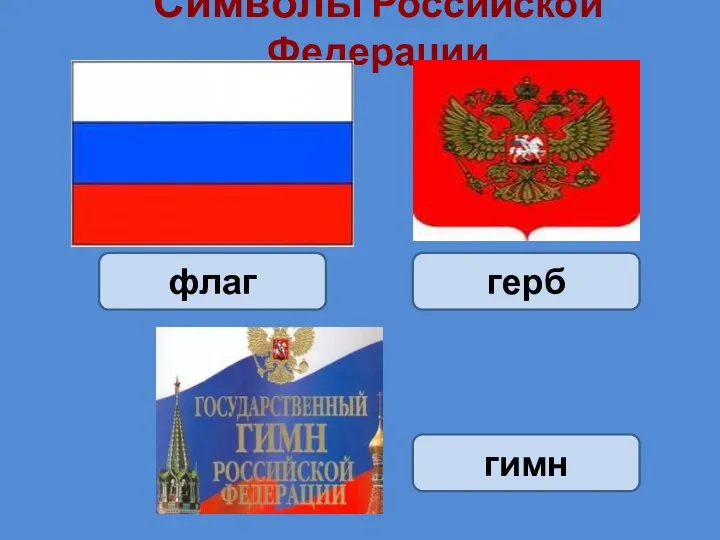 Символы Российской Федерации флаг гимн герб
