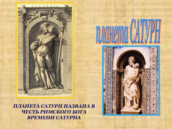 планета САТУРН ПЛАНЕТА САТУРН НАЗВАНА В ЧЕСТЬ РИМСКОГО БОГА ВРЕМЕНИ САТУРНА