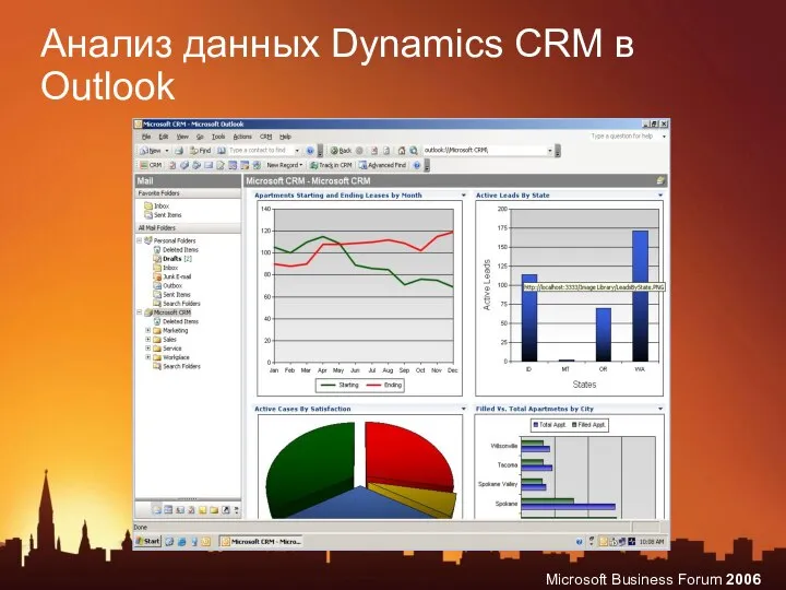 Анализ данных Dynamics CRM в Outlook