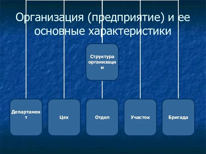 Организация (предприятие) и ее основные характеристики