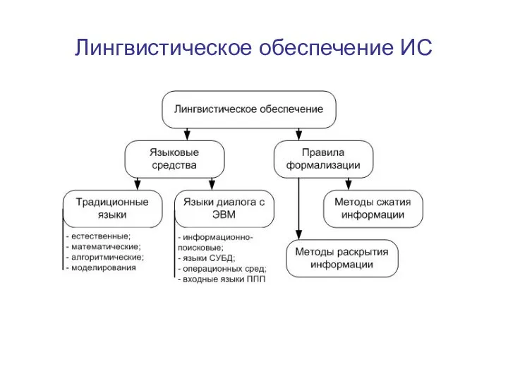 Лингвистическое обеспечение ИС