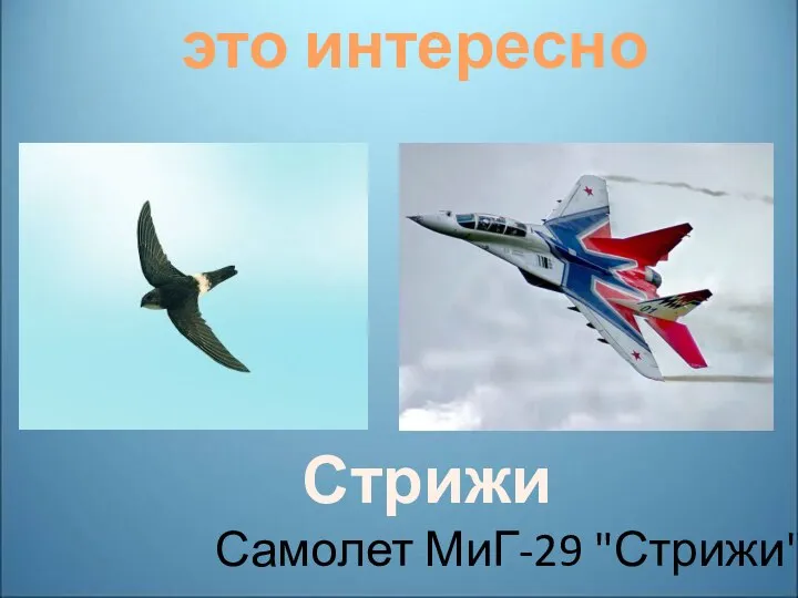 это интересно Стрижи Самолет МиГ-29 "Стрижи"