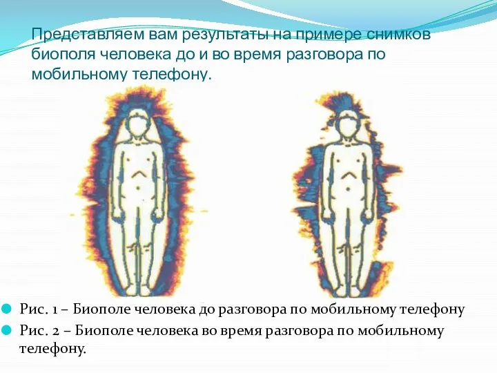 Представляем вам результаты на примере снимков биополя человека до и во