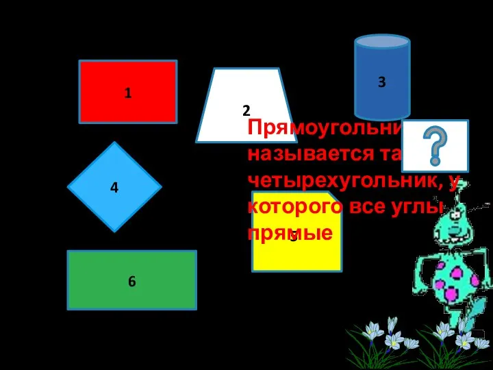 6 5 4 3 2 1 Прямоугольником называется такой четырехугольник, у которого все углы прямые