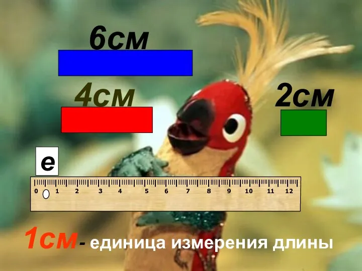 2см 4см 6см 1см е - единица измерения длины