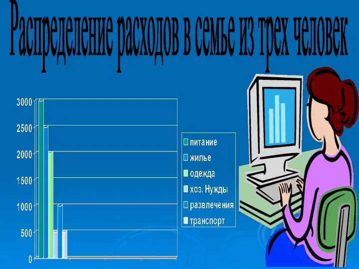 Распределение расходов в семье из трех человек