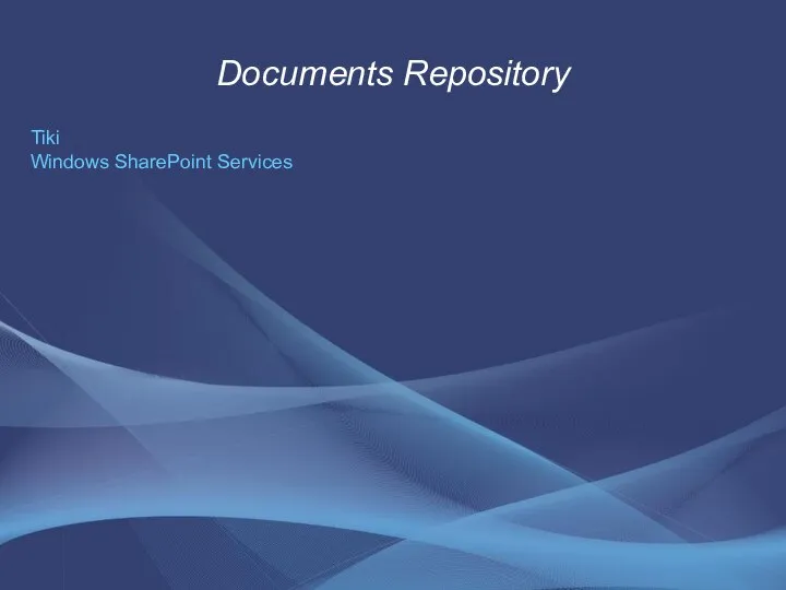 Documents Repository Tiki Windows SharePoint Services