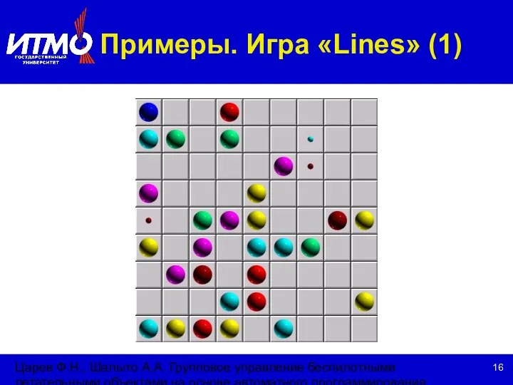 Царев Ф.Н., Шалыто А.А. Групповое управление беспилотными летательными объектами на основе