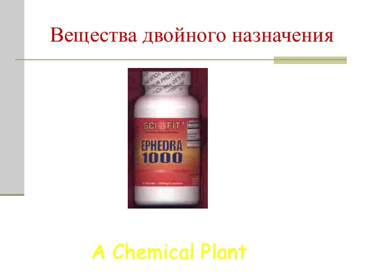 Вещества двойного назначения A Chemical Plant