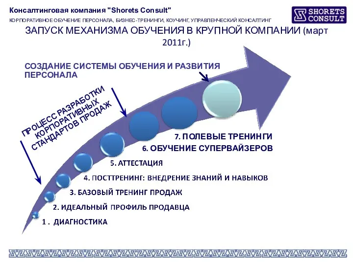 ЗАПУСК МЕХАНИЗМА ОБУЧЕНИЯ В КРУПНОЙ КОМПАНИИ (март 2011г.) 6. ОБУЧЕНИЕ СУПЕРВАЙЗЕРОВ