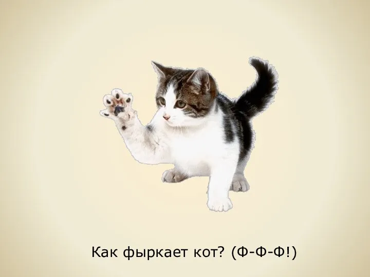 Как фыркает кот? (Ф-Ф-Ф!)