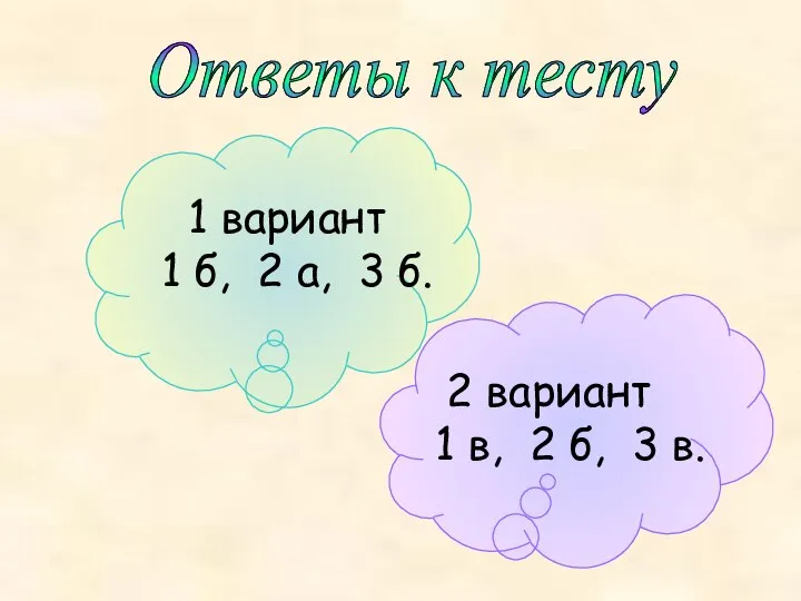 Ответы к тесту 1 вариант 1 б, 2 а, 3 б.