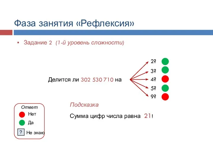 Задание 2 (1-й уровень сложности) Делится ли 302 530 710 на