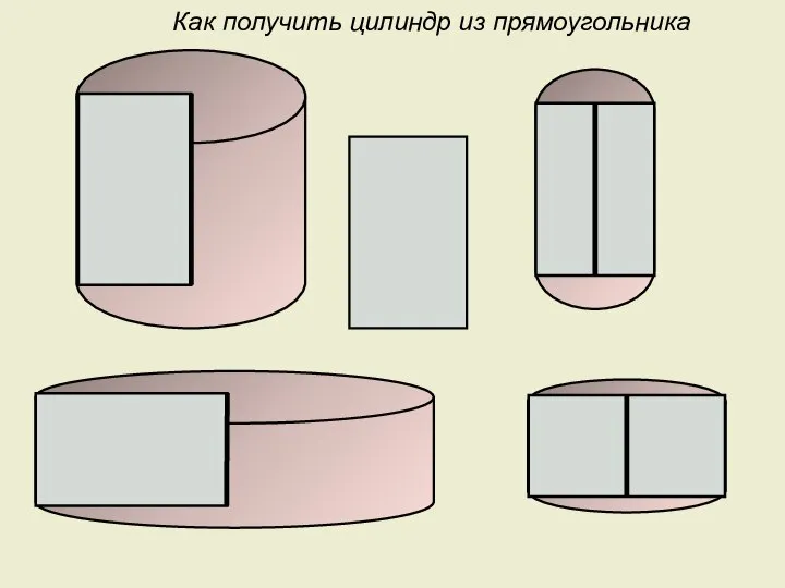 Как получить цилиндр из прямоугольника