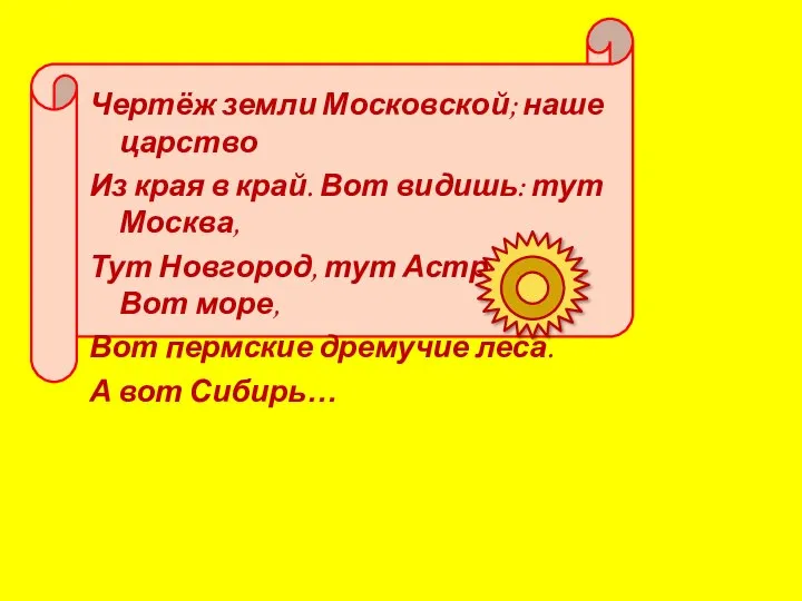 Чертёж земли Московской; наше царство Из края в край. Вот видишь: