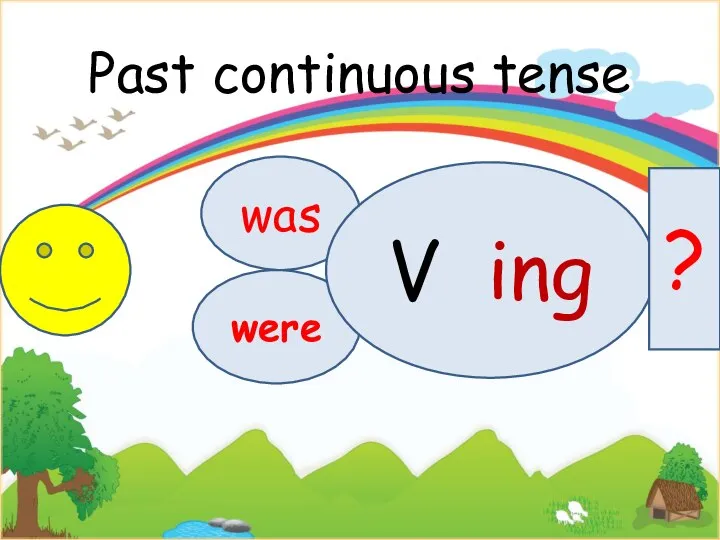 Past continuous tense was were V ing ?