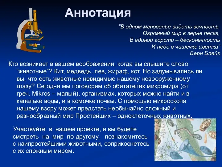 Аннотация Кто возникает в вашем воображении, когда вы слышите слово “животные”?