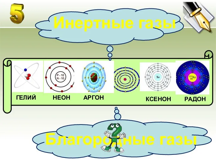 Инертные газы Благородные газы гелий радон аргон неон ксенон