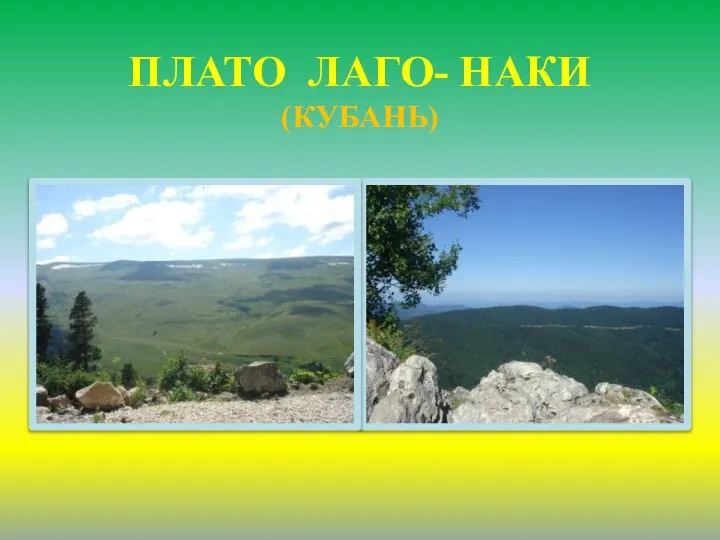 ПЛАТО ЛАГО- НАКИ (КУБАНЬ)