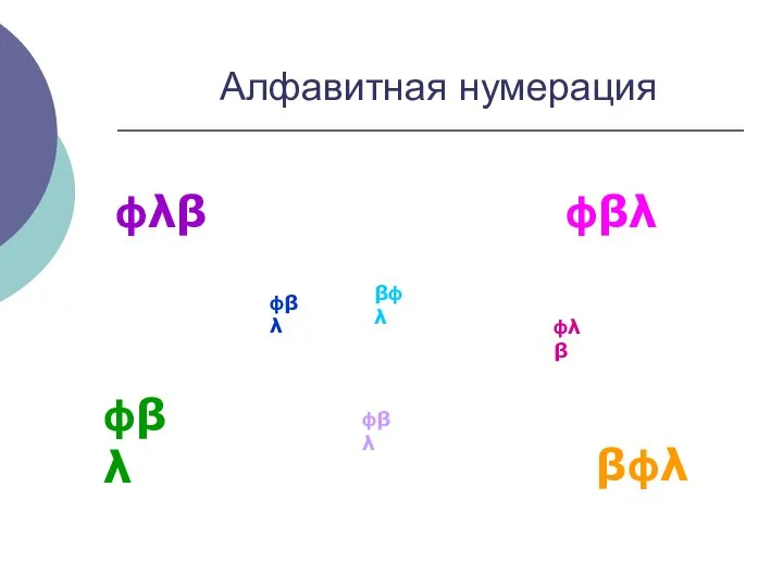 Алфавитная нумерация        