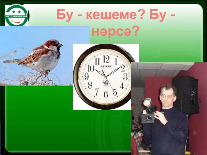 Бу - кешеме? Бу - нәрсә?