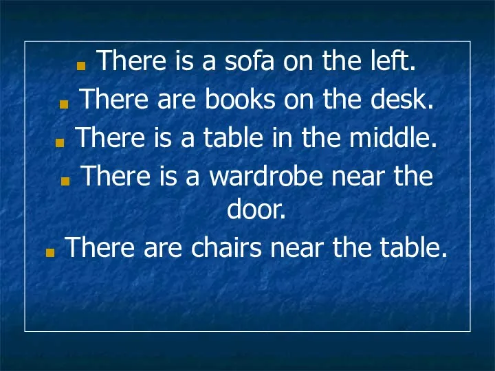 There is a sofa on the left. There are books on