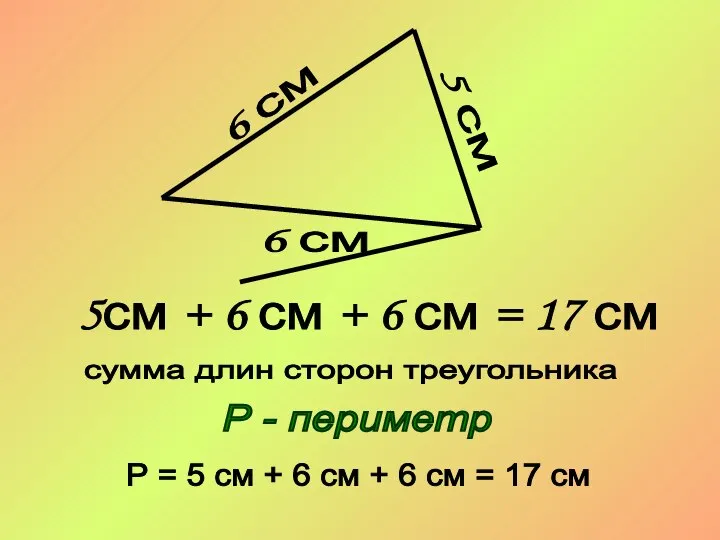 6 см 6 см 5 см 5см + 6 см +