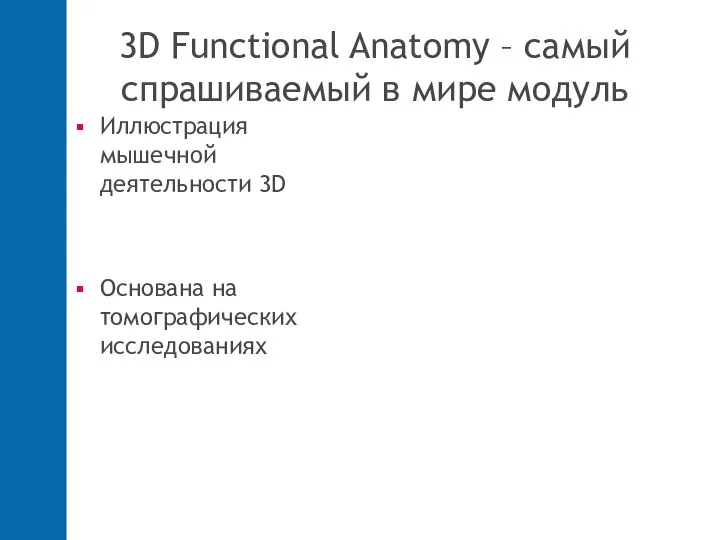 3D Functional Anatomy – самый спрашиваемый в мире модуль Иллюстрация мышечной