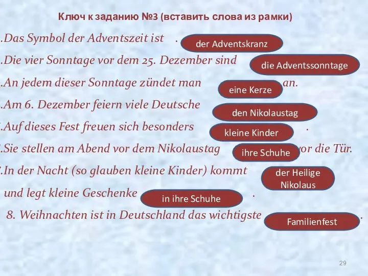 Das Symbol der Adventszeit ist . . . Die vier Sonntage